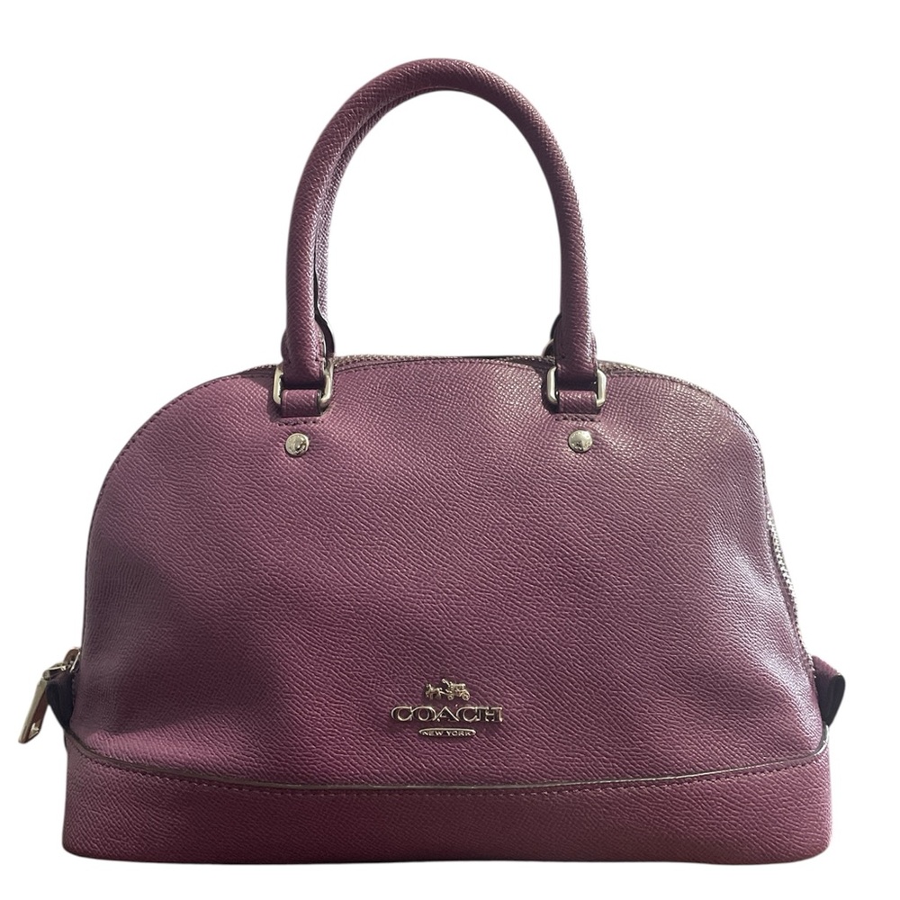 Coach Plum ColorSatchel with silver details